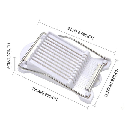 Multipurpose Spam Slicer - Stainless Steel Cutter with 10 Wires for Luncheon Meat Egg Fruit Onions Soft Food & Ham
