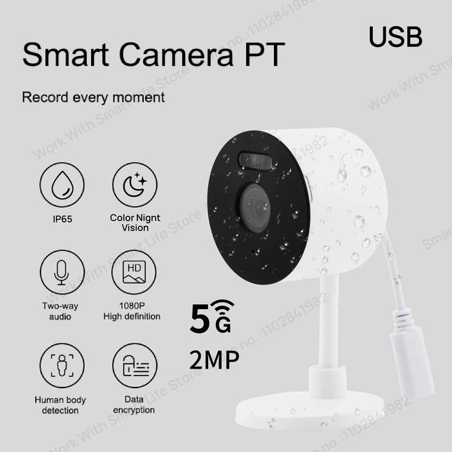 Tuya Smart 3MP&1080P HD WiFi Security Camera  5G/2.4G Indoor/Outdoor Pet Baby Monitor Color Night Vision Spotlight Audio