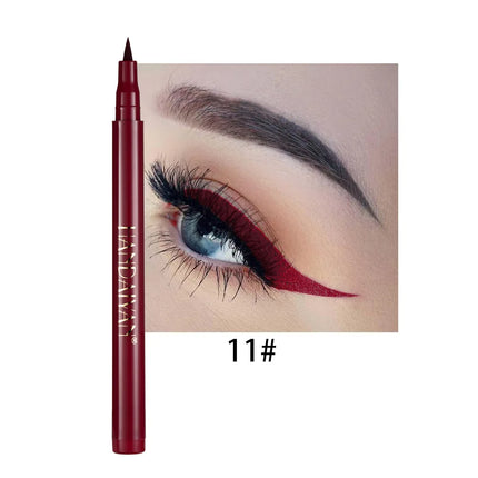 12 color rainbow DIY colored eyeliner is not easy to smudge matte eyeliner pen