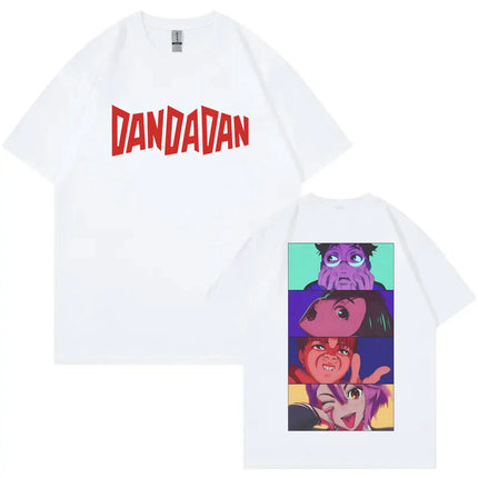 Japanese Funny Anime Dandadan T-shirt Men Women Clothing Cartoon Short Sleeve Tops High Quality Cotton Oversized Tees for Fans