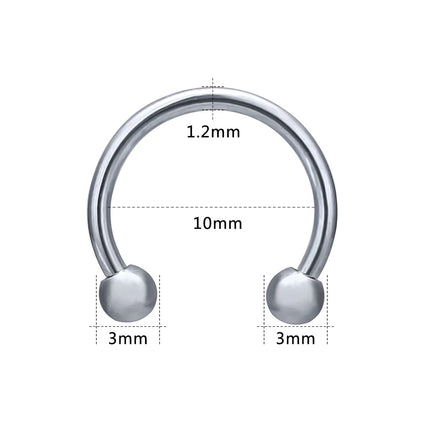 1 PC 316L Stainless Steel Nose Ring 14G 16G Nose Piercings Helix Ear Piercing Women Men Septum Rings Body Piercing  Jewelry
