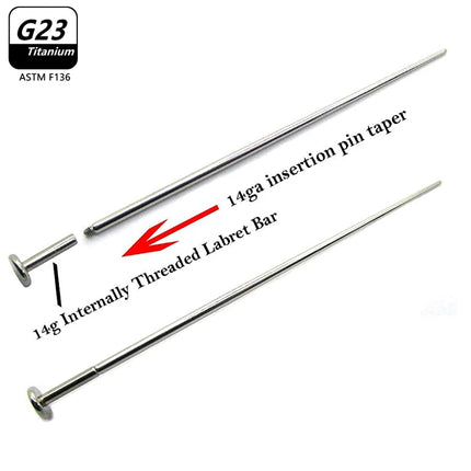 1/10PCS G23 Titanium Puncture Needle Guide Belly Lip Ear Eyebrow Tools Insertion Pin Taper Piercing Stretching Tool Accessory