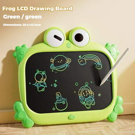 Kids LCD Drawing Tablet, Colorful Eye Protection Writing Board, One Touch Erase Cartoon Educational Graffiti Toy Birthday Gift