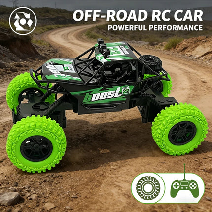 Hot RC Race Car For Kids Off Road Remote Control Car With Colorful LED Lights Rubber Tires Boys Gifts Toys For Outdoor Play