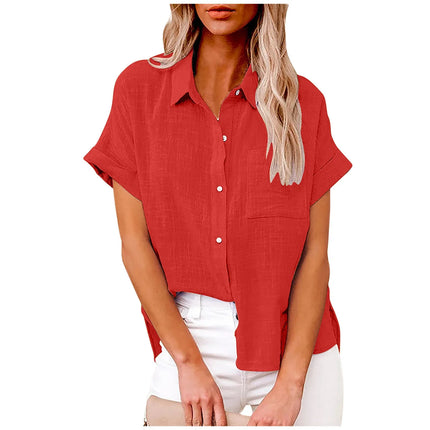 Short Sleeve Tops Tee Women Blusas Summer Loose Ladies T-Shirts Cotton Linen Blouse Woman Clothing Casual T Shirt Camisas Mujer