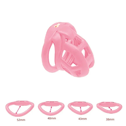 Chastity Men's Lock Chaste Vessel Black Light Pvc Penile Ring Snap Ring Multi Size Cage SM Sex Toys BDSM 3D Invisible Lock