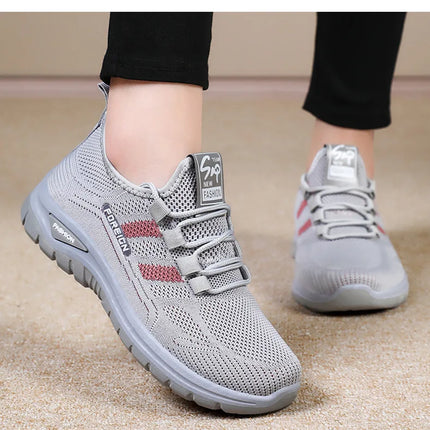 Women Casual Sports Shoes Breathable Lightweight Sneakers Anti-slip Flats Outdoor Running Walking Shoes Female Vulcanized Shoes