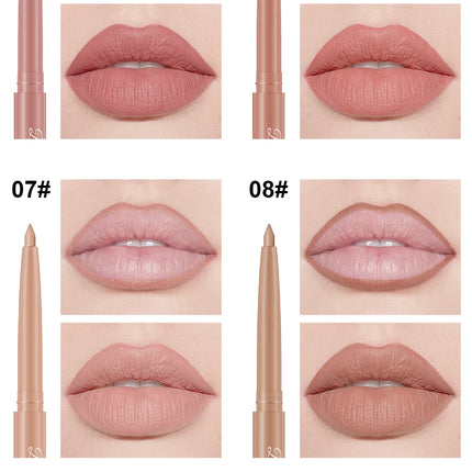 Lip Liner to Outline the Lip Shape, Novice-Friendly, Natural and Delicate, Pouty Lip Pencil, Waterproof, Matte, Nude Color Lip Liner