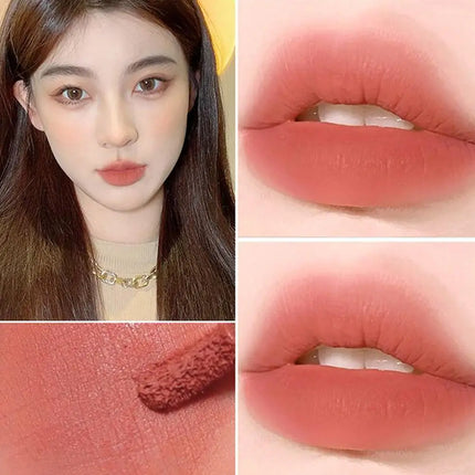 Matte Matte Lip Glaze 6 Colors Peel-Off Liquid Lipstick Waterproof Long Lasting Moisturizing Matte Red Lip Gloss Beauty Cosmetic