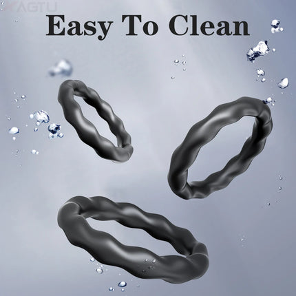 Silicone Cock Penis Rings Penis Ring Sex Toys for Men Enlargers Erection Enhancing Ultra Soft Long Lasting Stronger Cockring 18+