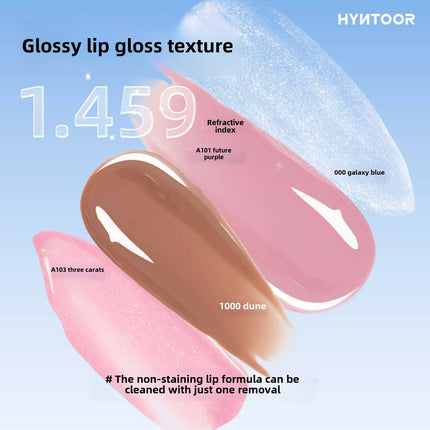 HYNTOOR 3D Mirror Lip Glaze - Future Fantasy Planet, Shining Bright Color Lip Gloss, Removes Dead Skin and Fades Lip Lines, Lip Care Makeup
