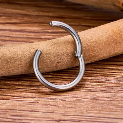 1/10 /50Pcs G23 Titanium Nose Ring Hoop Earring For Women Piercing Jewelry Lip Ear Ring Hoop Mixed Color Body Clips Hing