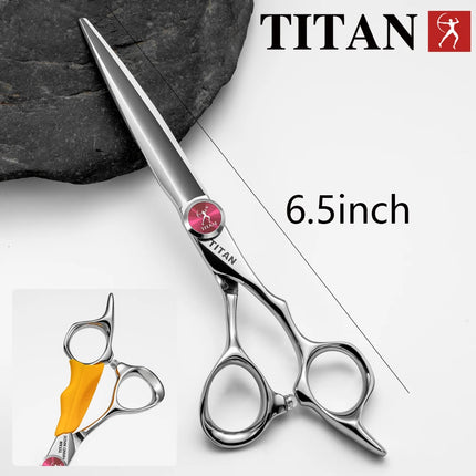 TITAN Professional Hairdresser Scissors Barber Scissors Hair Cutting Thinning Set of 5.5/6.0/6.5/7.0 Inch Japan 440C Steel