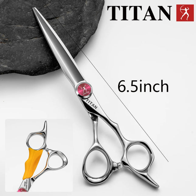 TITAN Professional Hairdresser Scissors Barber Scissors Hair Cutting Thinning Set of 5.5/6.0/6.5/7.0 Inch Japan 440C Steel