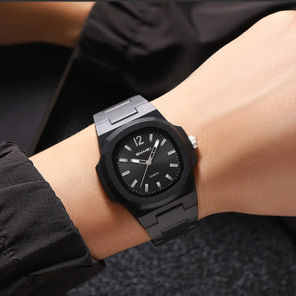 Skmei Bracelet Watches for Men Analog Display 50M Waterproof Simple Style Quartz Wristwatch