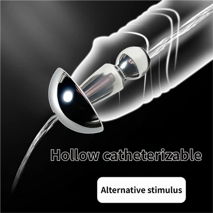 Stainless Steel Hollow Urethra Catheter Dilator Horse Eye Urethral Stimulator Sounding Penis Plug Man Masturbation Adult Sex Toy