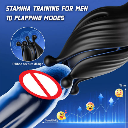 Male Sex Toys Prostate Massager Anal Vibrator for Men Anal Plug 9 Tension Shock Flapping Thrusting Vibrating Butt Plug for Gay