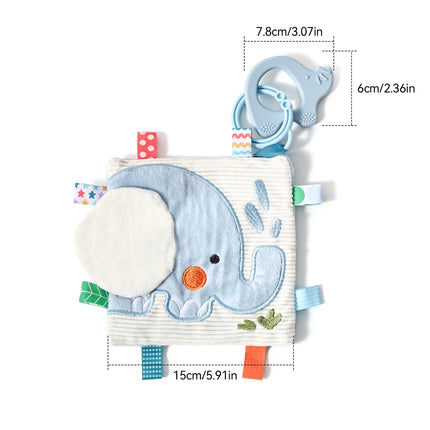 Soft Baby Sensory Toy Cloth Book Tissue Box Security Blanket Plush Cube Crinkle Sounds Mirror Fine Motor Skills 9 Styles Toys