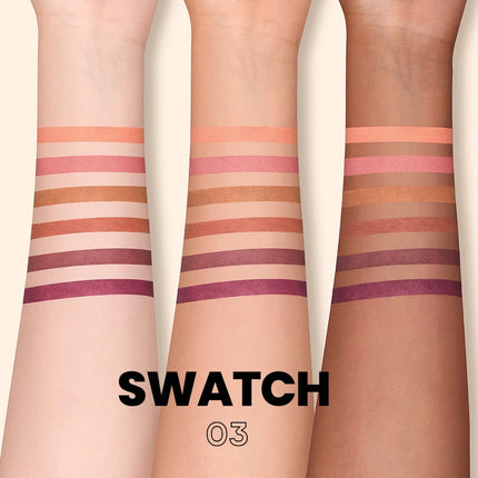 6Pcs Waterproof Lip Liner Set - Water-Resistant, Matte Finish Crayon Lip Pencils Non-Smudging & Easy-to-Apply with Sharpener
