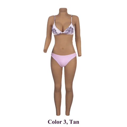 KUMIHO 1/4/6/8TH GEN One Piece Cosplay Silicone Bodysuit  Sissy Fake Vagina Breast Forms Fake Boob For Transgender Drag Queen