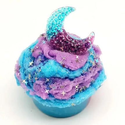 60ml DIY Moon Snowflake Butter Clay Kit-Non-Sediment Slime, Decompression Activity Playset, Fluffy Mud Toy