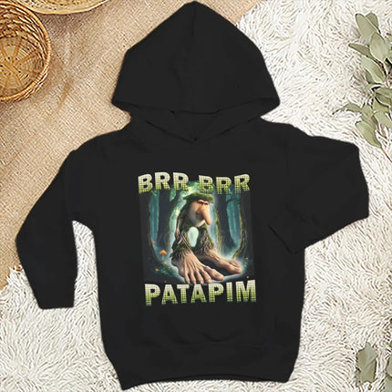 Funny Cappuccino Assassino Children Hoodies Boys Girls Funny Italian Brainrot Print Long Sleeve Hooded Top Kid Humor Sweatshirts