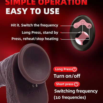 Realistic Big Dildo Vibrator Penis Telescopic Swing Heating Silicone Dildos Female Remote Control Dick Vibrators For Women
