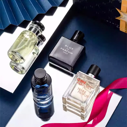 Luxury Brand Perfume Men Cologne Parfums Homme Gift Box 4Pcs Set 100ml Perfumes Masculinos Natural Floral Fruity Scent SprayLuxu