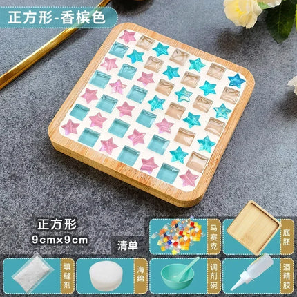 Mosaic Coaster DIY Kit Bamboo / Dessous-de-Verre Mosaïque DIY Bambou