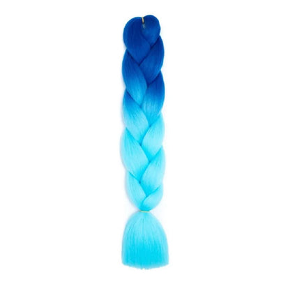 Synthetic Jumbo Braids Hair 24Inch Braiding Hair Extensions Ombre Fake Hair For Crochet Box Braid Blue Purple for Women