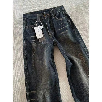 Classic Retro Flare Denim Men's Jeans Bootcut Stretch Cotton Men's Pants Vintage Style Unique Nostalgic Comfort Casual Slim