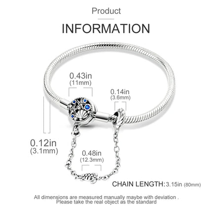 925 Sterling Silver Bracelets 17-20CM Original Leaf Clover Butterfly Heart Bracelet Fit DIY Charms Beads Fashion Women Jewelry