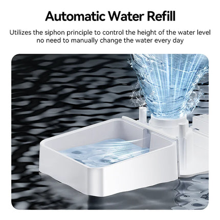 ROJECO 8.5L 2In1 Automatic Pet Feeder Gravity Water Fountain Button Version Auto 5L Cat Kibble Dispenser with 3.5L Water Refill