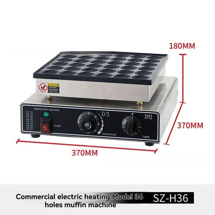 New 1pc Electric Causeway Grill Electromechanical Heating Oven Baking Oven Temperature Controlled Muffin Machine Pancake PanMach