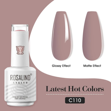 ROSALIND 15ml Nail Gel Polish Macaron Hybrid Varnish Semi Permanent Nail Art Design Soak Off Top Base Coat Esmalte UV Gel Nail