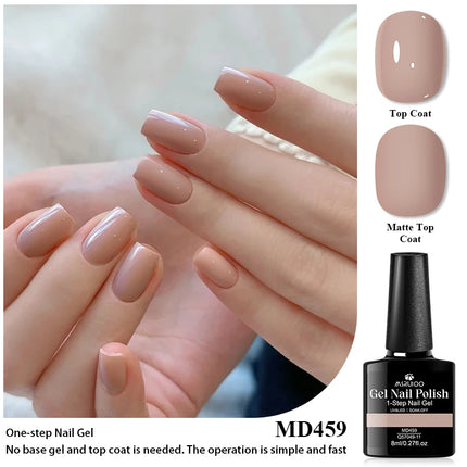 8ml 1-Step Nail Gel Polish No Need Base Gel & Top Coat Long-Lasting UV LED Soak Off Nail Art for DIY Manicure Salon Quality