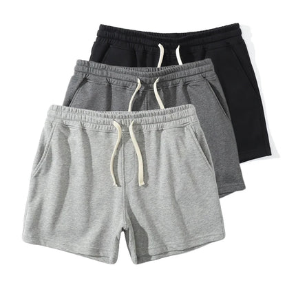 2025 Gym Summer Fitness Shorts Mens Elastic Casual Sport Shorts 2Pcs Breathable Surffing Seaside Resort Solid Running Sportswear
