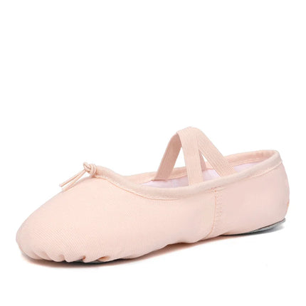 Girls Ballet Shoes Canvas Flat Ballet Dancing Slippers Dance Shoes For Adult Women Kids Children Classic Split-Sole Soft Leather
