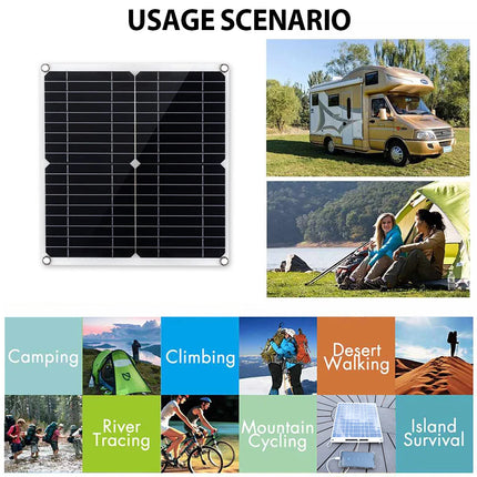 SOECOPO 20000W Peak Solar System Complete Kit 2*300W Panel 12V 24V To 220V 110V Inverter Socket 100A Controller for Home Camping