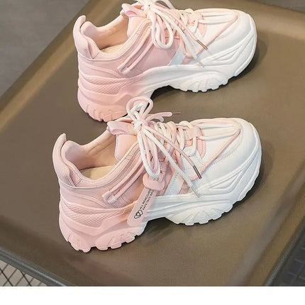 Women's Shoes Casual Shoes Spring Sneakers Platform Woman-shoes Tennis Female Fashion Thick Sole 2024 Roses Trainers Increased I