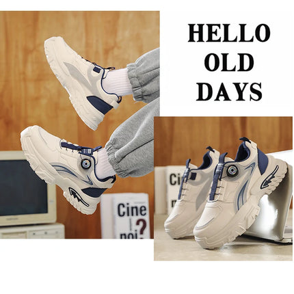 2025 Autumn New Men's Versatile High-Top Trendy Thick-Soled Running Shoes Breathable Casual Trendy Shoes