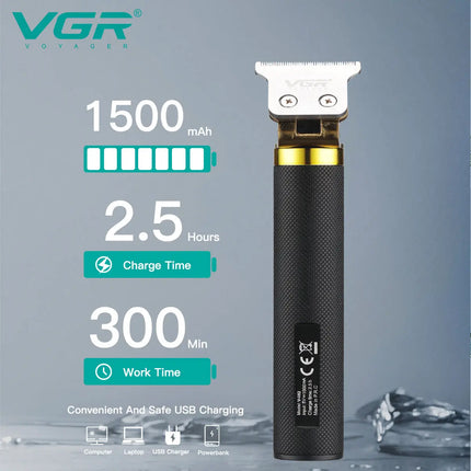 VGR 082 Hair Trimmer T9 Professional Hair Cutting Machine Cordless Rechargeable Bald Trimmer for Men