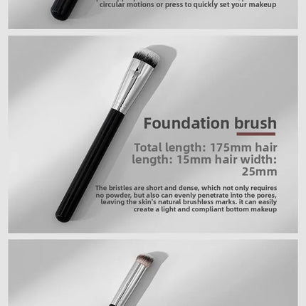 Single Soft Bristle Face Brush For Foundation Eyeshadow Powder And Concealer Application Portable Makeup Tool