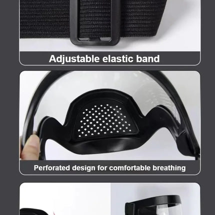 Transparent Facial Shield Anti-Fog Work Protection Mask Filter Dust-proof Anti-splash Full-Face Grinding Weeding Protection Mask