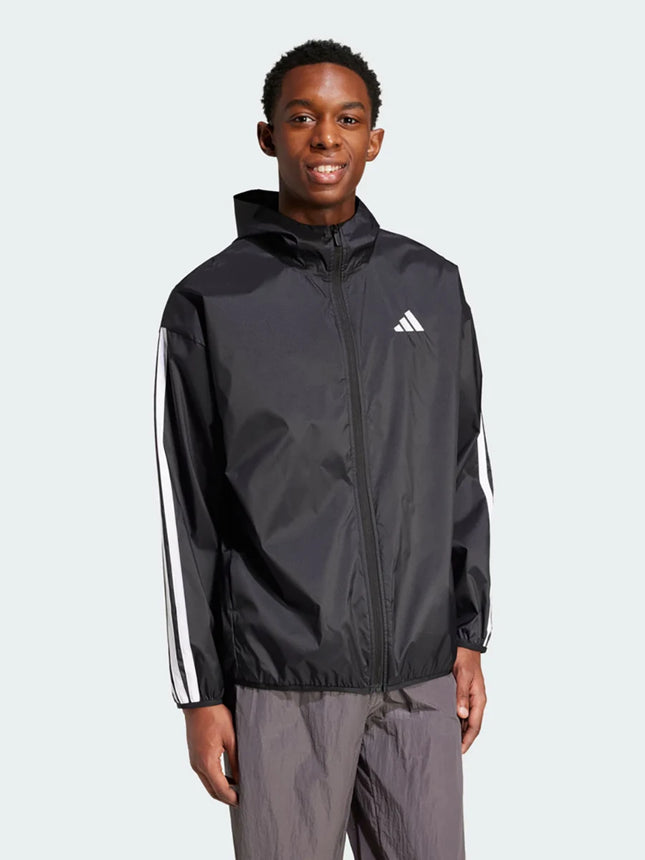 Adidas Men's 3-Stripes Ripstop Jacket - Sports Fitness Windbreaker / Veste Adidas Homme 3-Bandes Ripstop - Coupe-Vent Sport Fitness