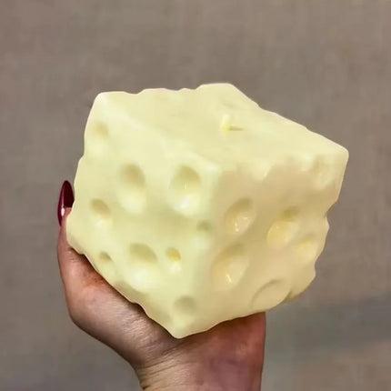 @-@ Jumbo Cheese Cube Stress Ball Big Cheese Shapeable Squeeze Ball Non-Bounce Fidget Toy ASMR Sensory Anti-Stress Festival Gift