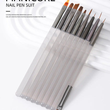 Nail Art Brushes Set, 14pcs Nail Design Painting Brushes, Professional Nail Art Design Brushes, Nail Fine Liner Brushes