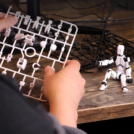 Multi-jointed, transformable robot 3D-printed action figure with 13 joints, DIY assembly gift for adults, parents, and children