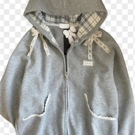 Versatile New Street Hooded Sense of Design Jacket Women Fashion Pullover Sweatshirt Harajuku Unisex Oversized Hoodie Coat Trend