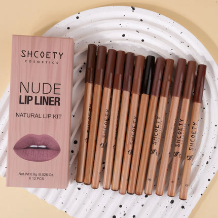 Matte Lip Linen Set, Natural Nude Lipstick Kit, Long-Lasting Waterproof, Valentine's Day Gift for Women & Girls, 1, 3, 4, 12Pcs